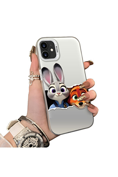 ucuc iPhone 12 Pro Compatible Silicone Edge Acrylic Back Anime Character Prot...