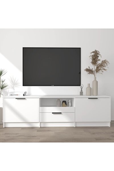 vidaxl TV Cabinet White 140x35x40 cm Engineered Wood