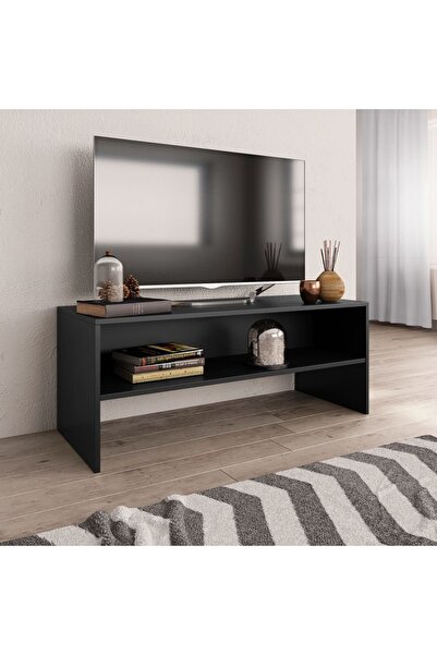 vidaxl TV Cabinet Black 100x40x40 cm Engineered Wood