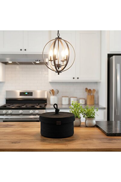 Comfort Craft Jute Round Lid Bread Basket |   Handwoven Wicker Multi-Purpose ...