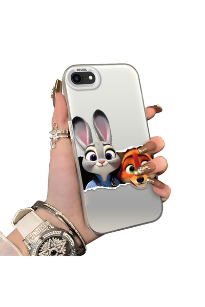 ucuc iPhone 7/8/Se 2020 2022 Compatible Silicone Edge Acrylic Back Anime Char...