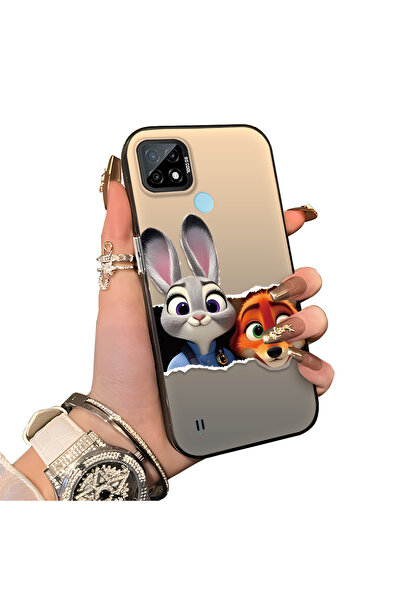 ucuc حافظة واقية من السيليكون المتوافقة مع هاتف Realme C21 ذات حافة أكريليك و...