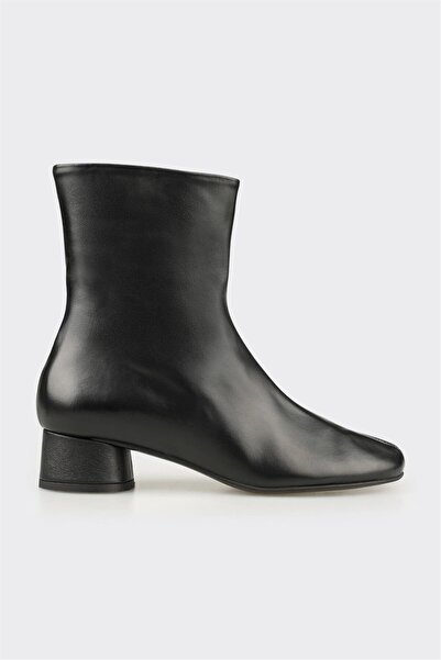 Elle Shoes Siyah Deri Kadın Klasik Bot