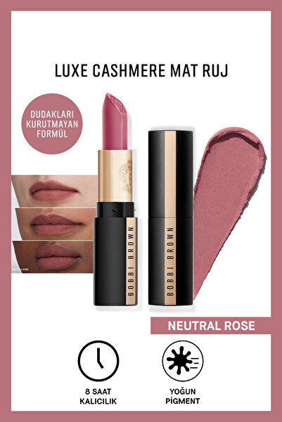 BOBBI BROWN Luxe Cashmere Mat Ruj - Neutral Rose