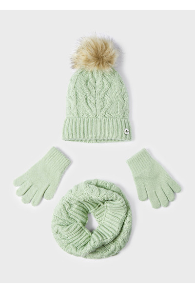 MAYORAL Girl's Scarf, Beanie and Gloves Set