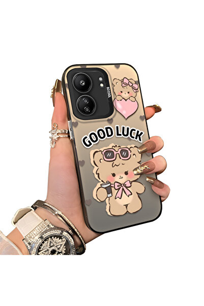 ucuc حافظة واقية من السيليكون المتوافقة مع هاتف Xiaomi Redmi 13C ذات حافة أكر...