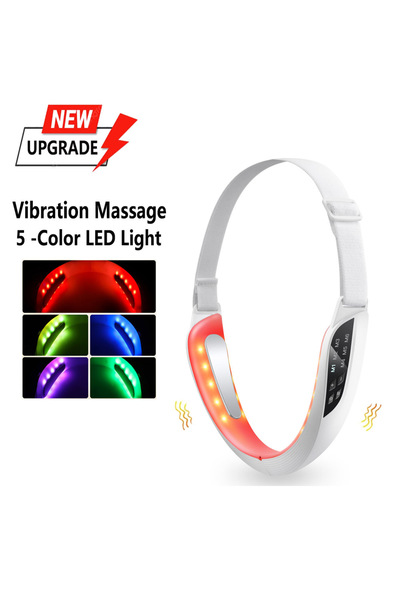 Choice Upgrade-LED Vibrate Electric V Face Lifting Beauty Device 6 Modes 8 Levels EMS Micro-current Firming