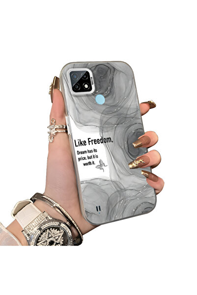 ucuc حافظة واقية ذات نمط إبداعي من السيليكون المتوافق مع هاتف Realme C21