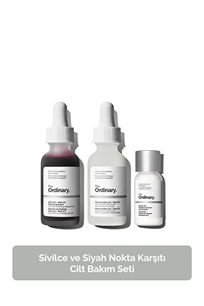 The Ordinary Sivilce ve Siyah Nokta Karşıtı Cilt Bakım Seti - Serum + Peeling...