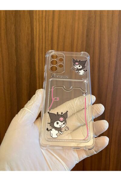 Newon غطاء هاتف سامسونج جالاكسي A53 من السيليكون مع حامل بطاقات مطبوع عليه شخصية كورومي