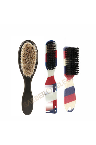 Choice5 3pcs Set C New Professional Barber Shaving Beard Brush Removal Neck Dusting Horse Hair Brushes Face