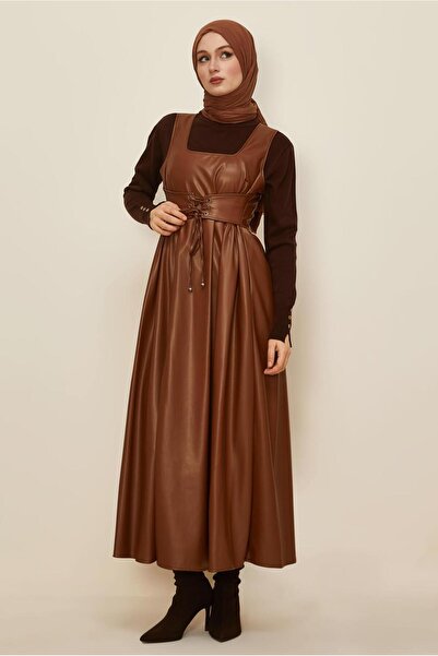 Alvina Artificial Leather Jile Dress 46092