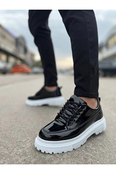 Işıltı kidss Kb-702 Kuback Black Patent Leather Casual Men's Shoes