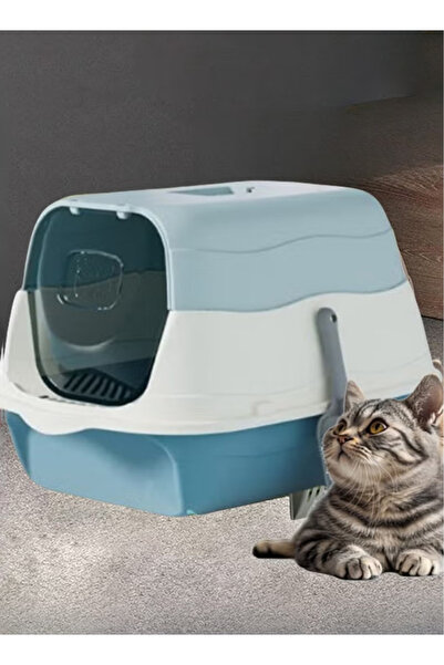 RUITING صندوق فضلات القطط المغلق، والقابل للفصل بباب، يمكنه منع الروائح الكري...