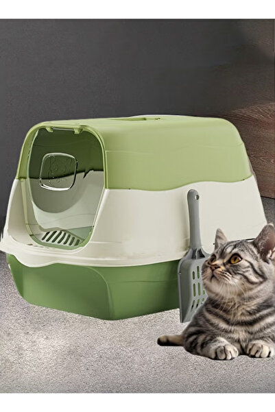 RUITING Enclosed cat litter box, detachable with a door, can block odors and prevent litter from scattering