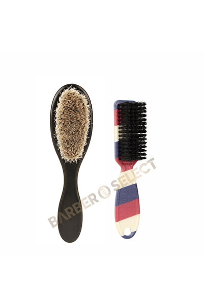 Choice6 2pcs Set B New Professional Barber Shaving Beard Brush Removal Neck Dusting Horse Hair Brushes Face