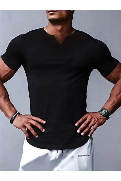 Wear Up Men's Short Sleeve V Neck Single Jersey T-Shirt