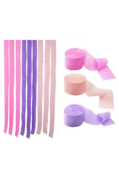 Generic لفة ورق بألوان باستيل متنوعة مكونة من 3 قطع، بنفسجي/وردي