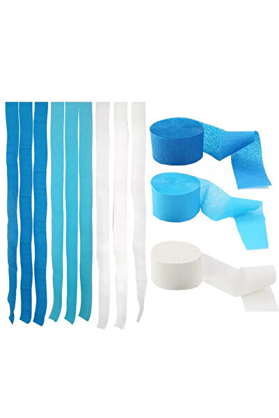 Generic 3-Piece Assorted Pastel Colour Paper Roll Blue/White