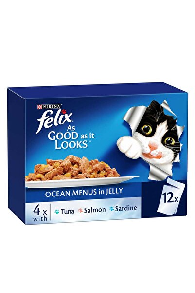 Felix As Good As It Looks Ocean Menus In Jelly (Tuna Salmon Sardine) 12 x 85 g
