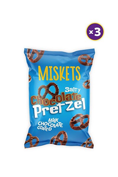 Miskets Sütlü Çikolata Kaplamalı Pretzel 50 gr x 3 Adet