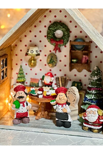 Kumsal Hobi Sanat Ahşap Ev Yılbaşı Panosu