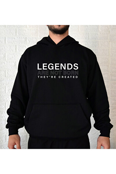 Erkek siyah sweatshirt legends