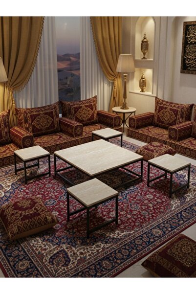 Bec4 Modern 5-piece floor coffee table set - elegant square design