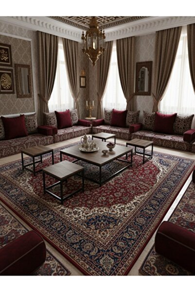 Bec4 طقم طاولة ضيافة أرضية مودرن 5 قطع- بتصميم مربع أنيق