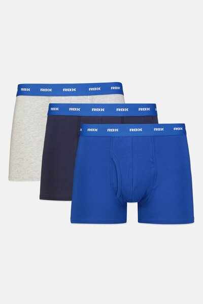 RBX Men 3 Pieces Brand Logo Boxer, Multicolor