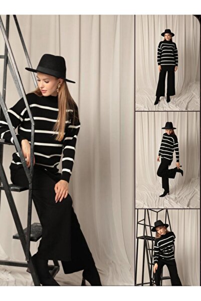 Abalı Yeni sezon triko kışlık 2li takım yün iplik Durk park Margaret model