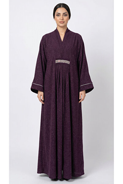 Rokon Dana Free size wool jalabiya with a hidden inner belt