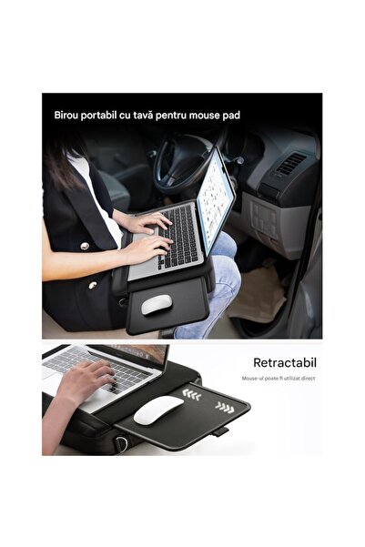 SALENDRO Geantă pentru laptop 2 în 1 cu birou portabil integrat