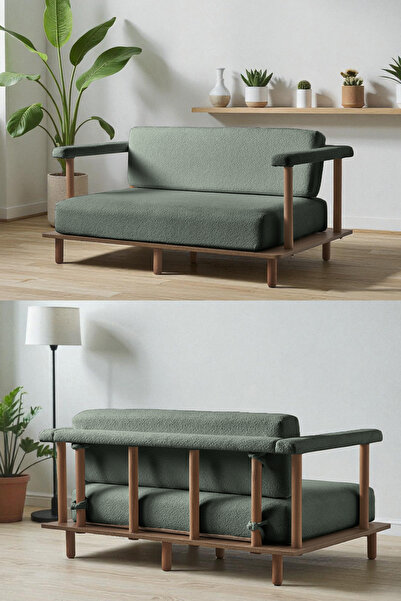 Eymense Pia İkili Koltuk Yeşil