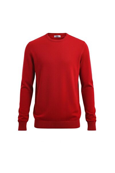 Uki KIRMIZI Bisiklet Yaka Triko Kazak