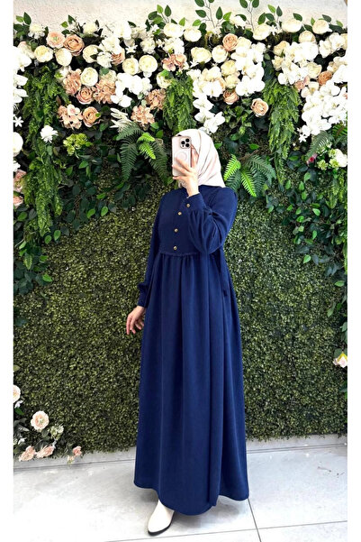 Butik Lacivert star süet kumaş: modelimiz