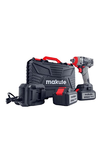 MAKUTE 20V Cordless Impact Wrench Brushless Motor 550N.m Torque 0-2600rpm with 2×4.0Ah Batteries &