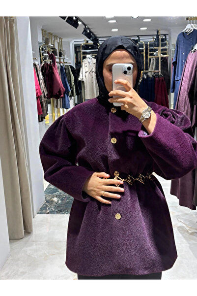 Butik Mor Kemerli Kışlık Kadın Ceket – Yeni Sezon