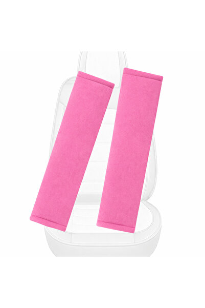 Mega Oto Market Pembe Yumuşak Emniyet Kemer Kılıfı Çift Takım