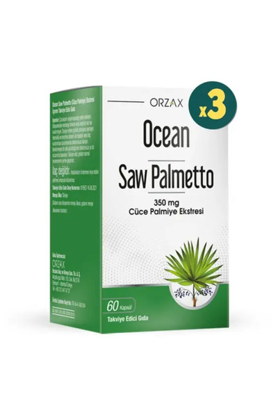 Ocean Saw Palmetto 350 Mg 60 Capsules 3 Pieces