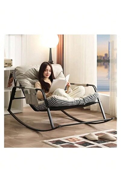 Tiokkss أريكة سرير هزازة مبطنة حديثة، كرسي استرخاء مزدوج مع مساند للذراعين وح...