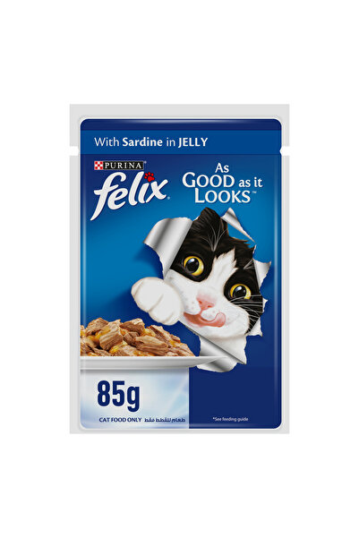 Felix Adult Cat With Sardine In Jelly 85 g Tasty & Nutritious Meal