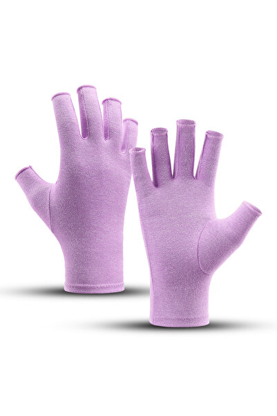 Choice قفازات ضغط قطن بنفسجية كبيرة الحجم لتخفيف آلام التهاب المفاصل ودعم الم...