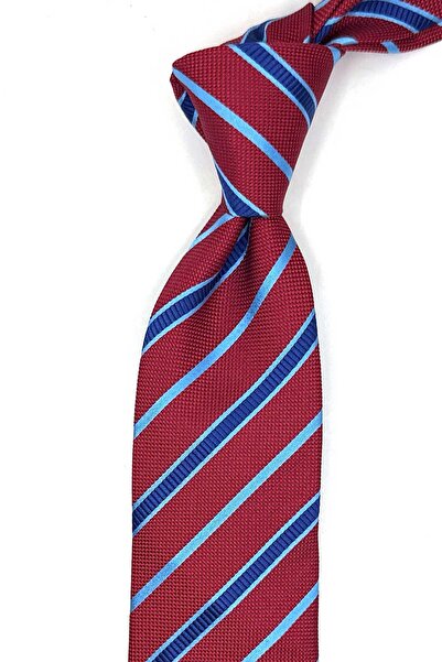 Kravatkolik ربطة عنق من الحرير الإيطالي باللون الأحمر على طراز ماراتو IK2215