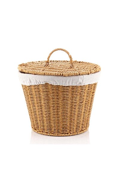 MİEN Mien-9T02 Rattan Oval Basket with Lid