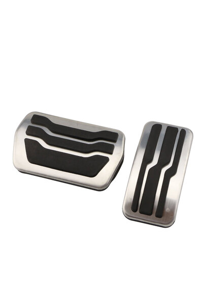 Choice4 2Pcs AT Stainless Steel AT MT Car Pedal Gas Brake Pedals Cover for Fo...