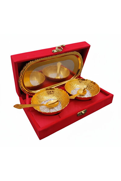 KIYAY Bowl Spoon Set Christmas Eid Wedding Home Decoration Friends Family Dessert Dry Fruits