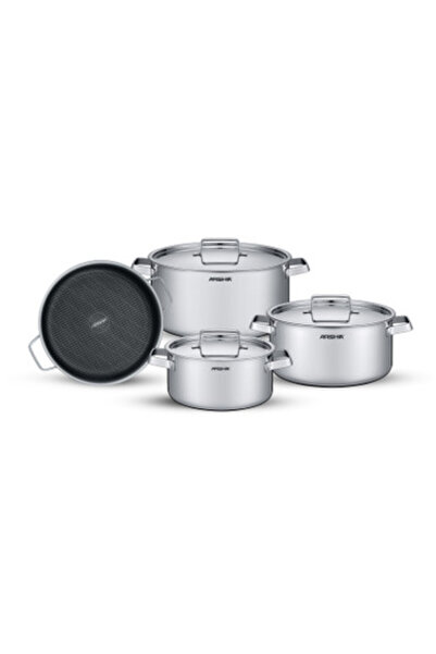 Arshia 8-Piece Tri-Ply Stainless Steel Cookware Set | Premium Fast-Heating Cookware