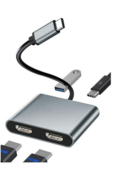 Generic USB C to Dual HDMI Splitter, 2-Monitor Display Adapter, Type C HDMI H...