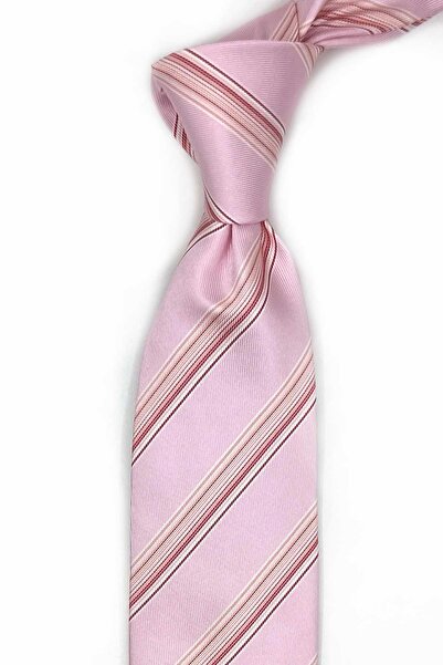 Kravatkolik ربطة عنق من الحرير الإيطالي باللون الوردي على طراز كانابيلا IK2202